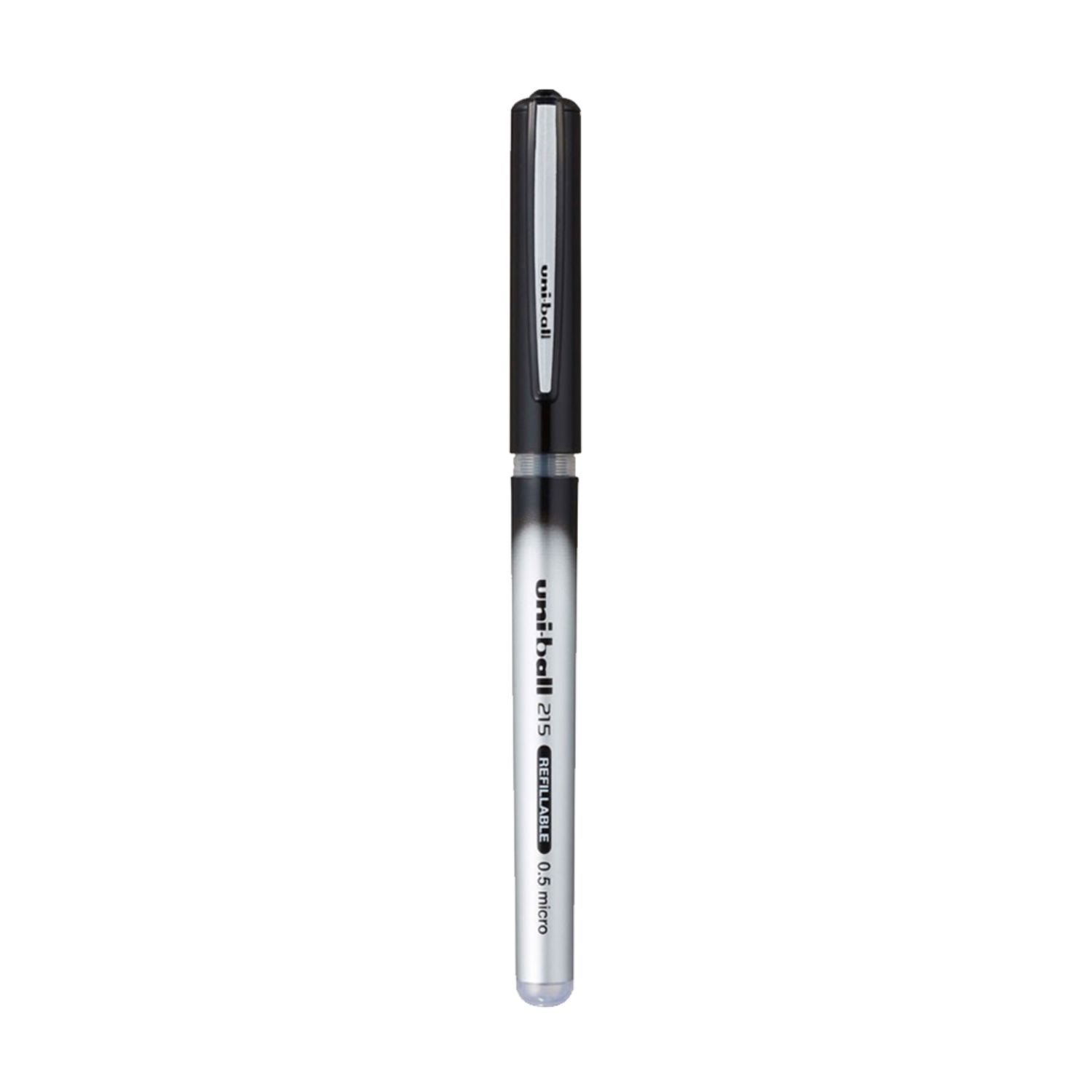 Uni Ball 215 0.5mm Black Micro Roller Pen (Qwik Refill Technology)