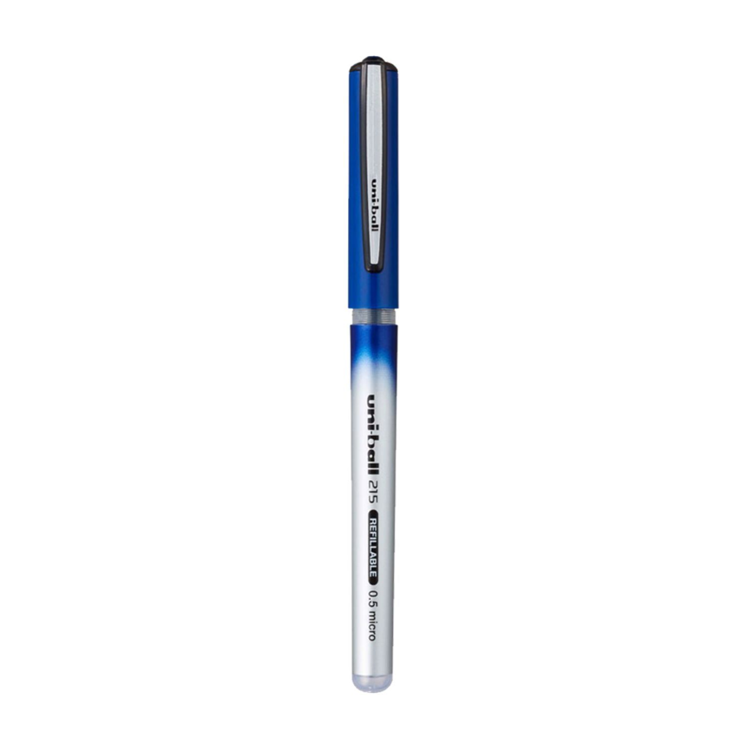 Uni Ball 215 0.5mm Blue Micro Roller Pen (Qwik Refill Technology)