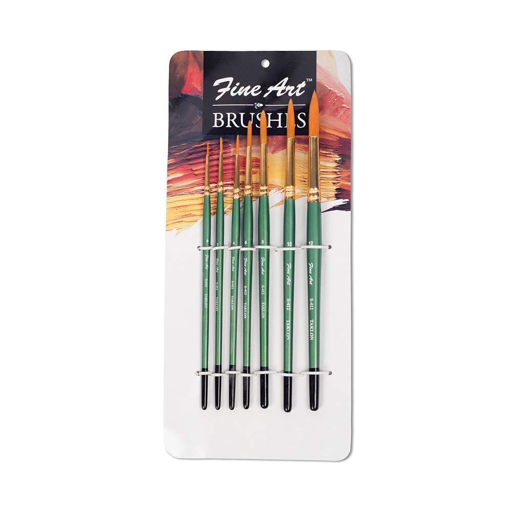 Fine Art Brushes Synthetic Round Set of 7