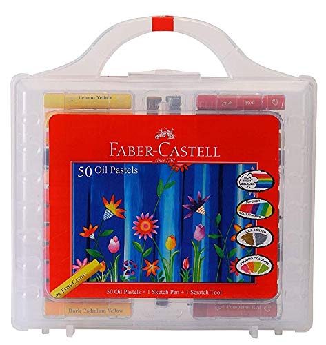 Faber-Castell 50 Oil Pastels Plastic Box