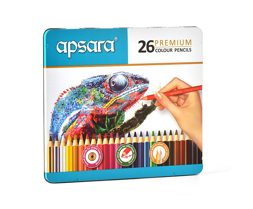 Apsara Premium 26 Colour Pencils Tin