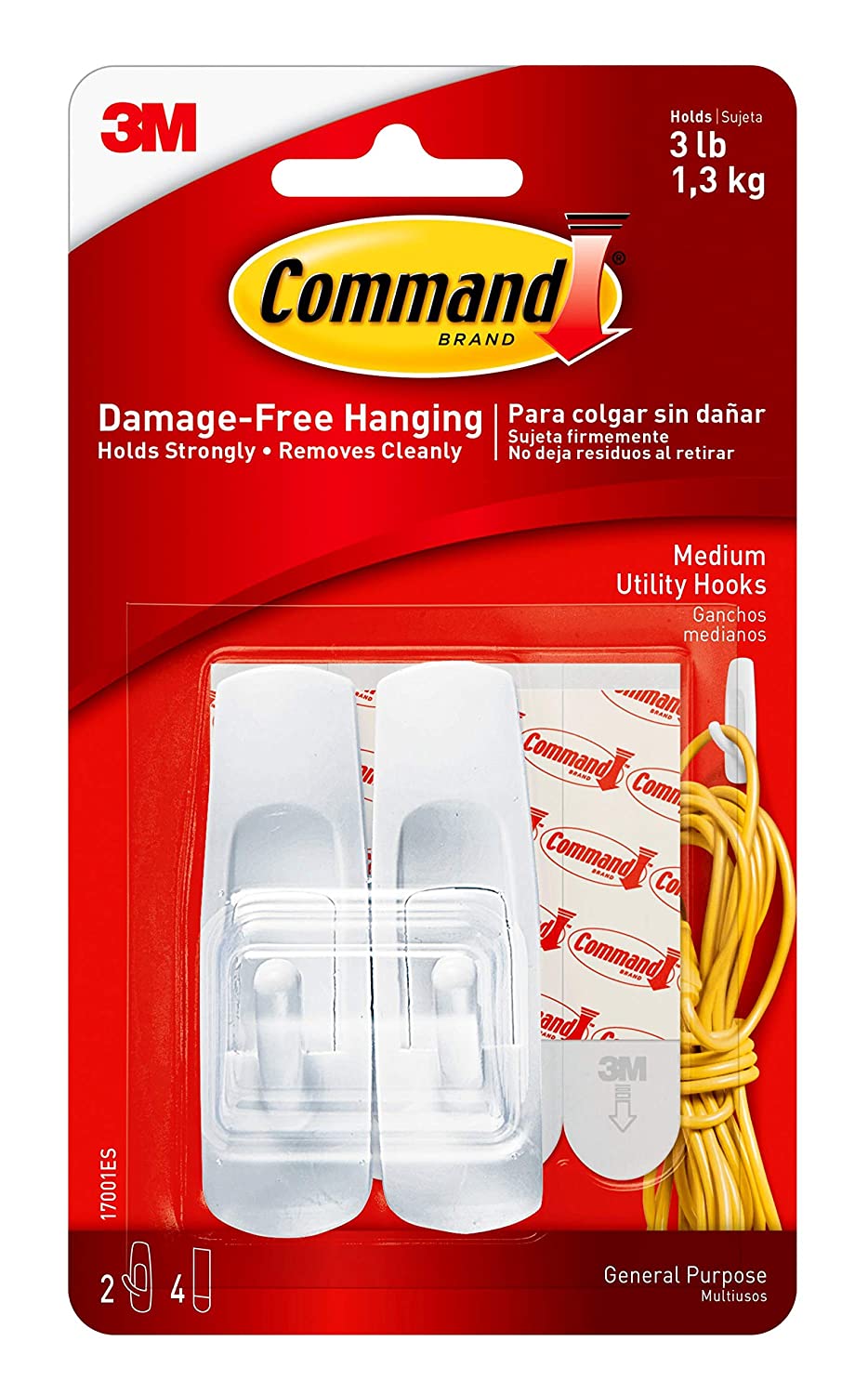 3M Command Medium Utility Hook 17001ES