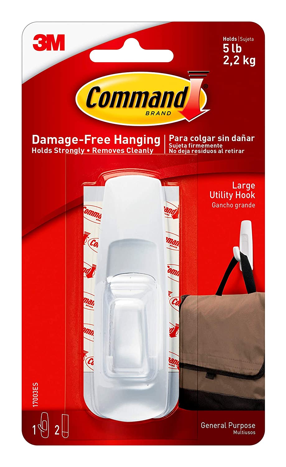 3M Command Large Hook 2.2kg 17003ES