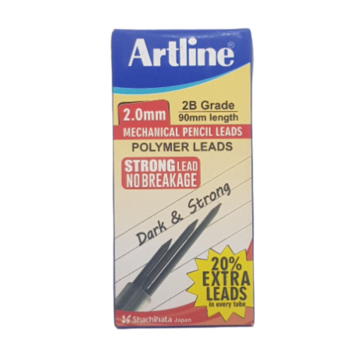 Artline Examate Mechanical Pencil Lead Tube - 2.0mm 2B - Pack of 5