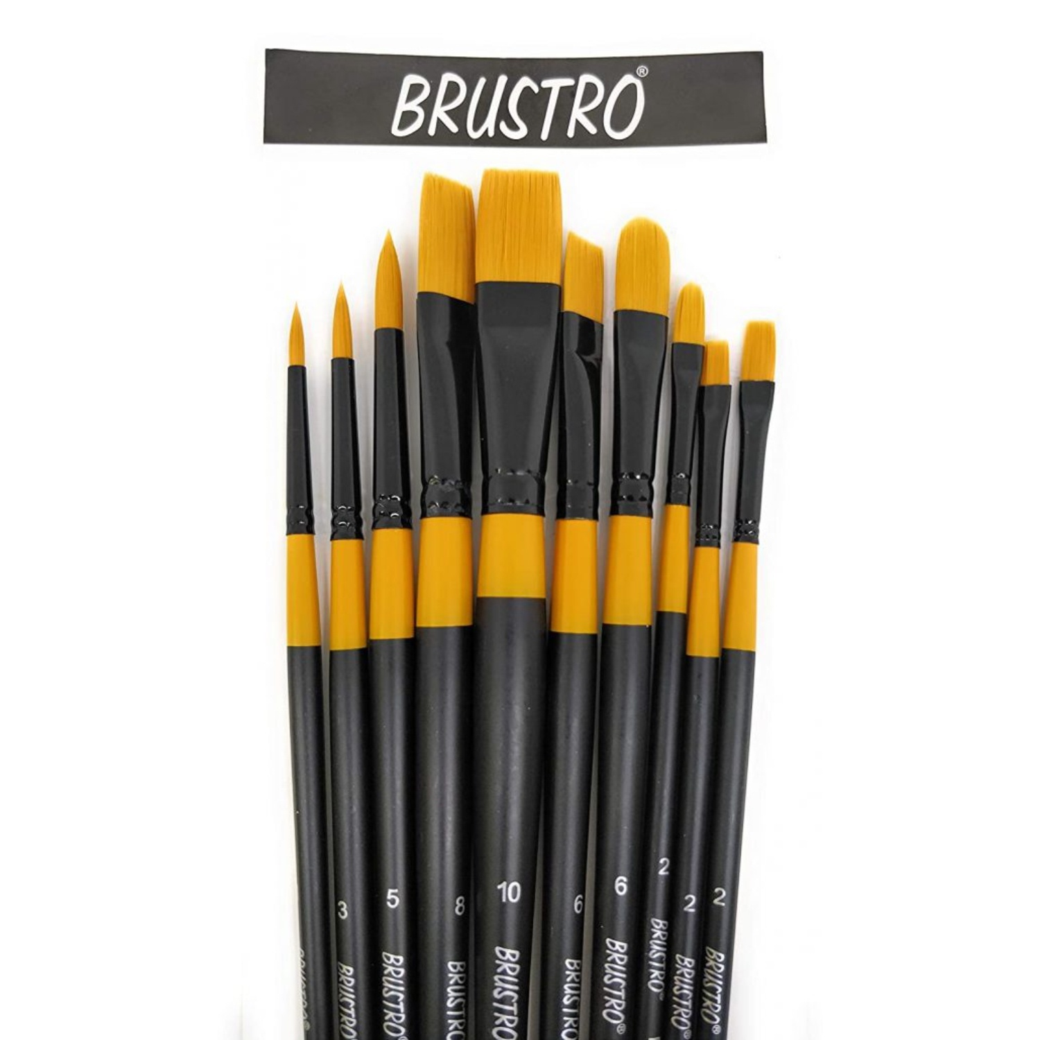 Brustro Artists' Gold Taklon Brush Set of 10