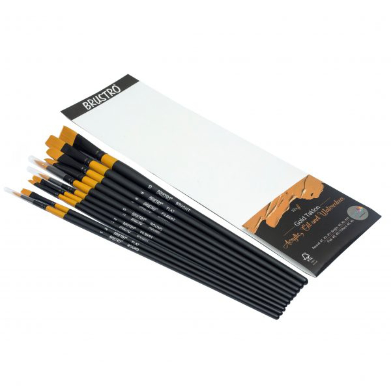 Brustro Artists' Gold Taklon Brush Set of 10