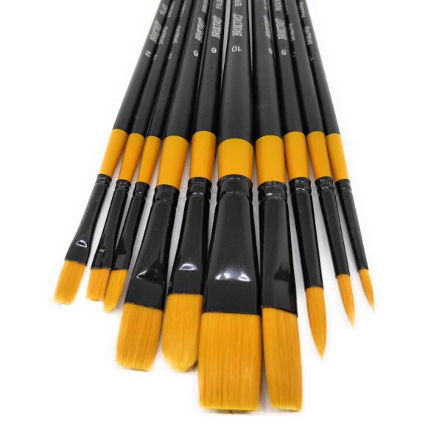 Brustro Artists' Gold Taklon Brush Set of 10