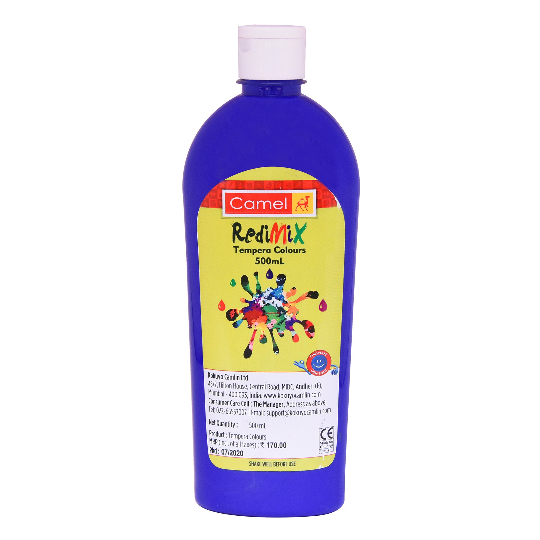 018 Blue - Camel Redimix Tempera Colour 500ml