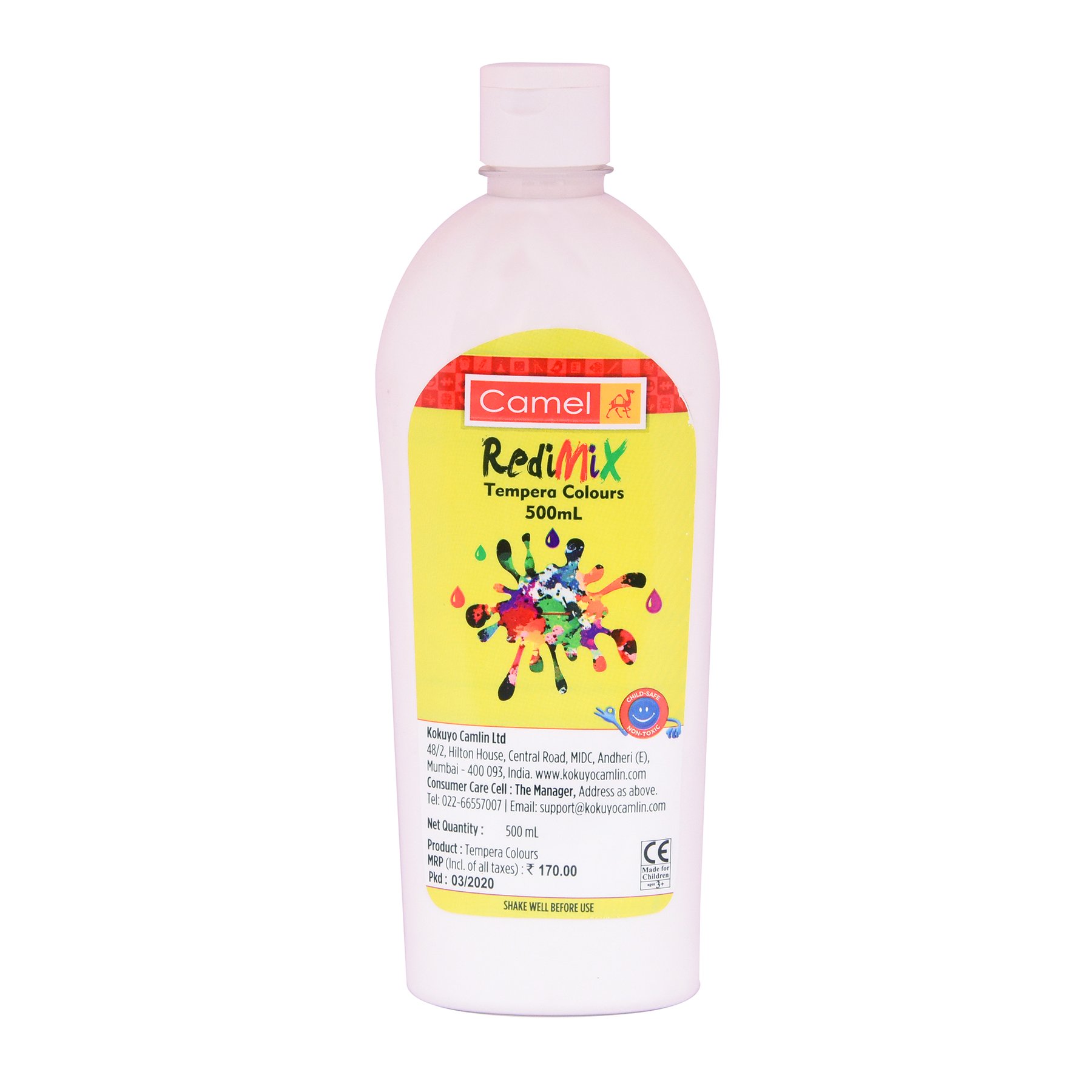 478 White - Camel Redimix Tempera Colour 500ml