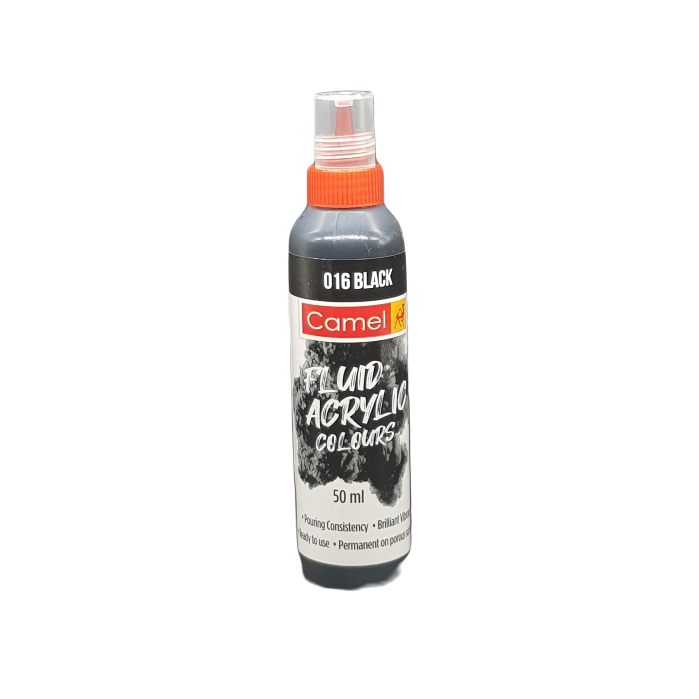 Camel Fluid Acrylic Colours 50 ml - 016 Black