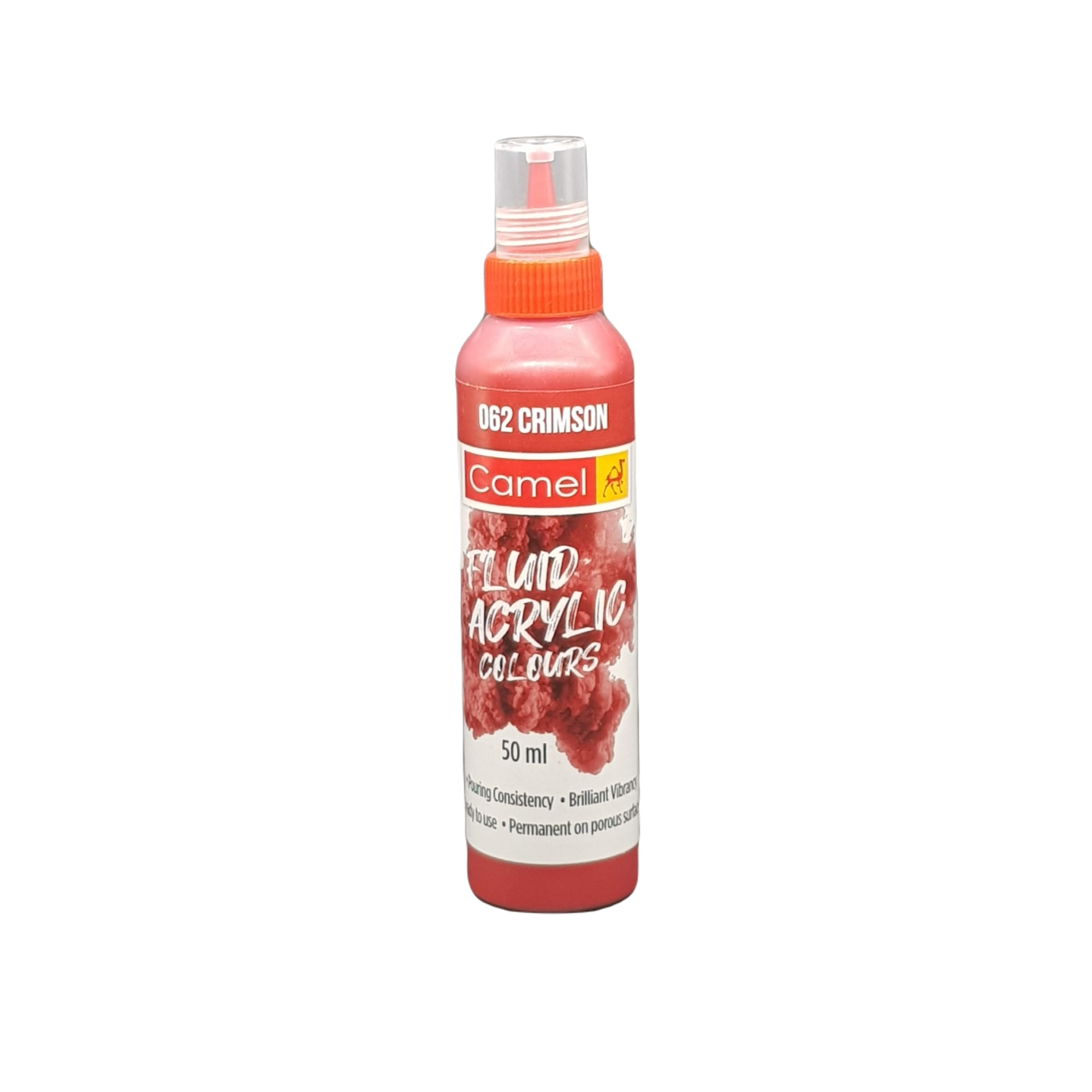 Camel Fluid Acrylic Colours 50ml - 062 Crimson