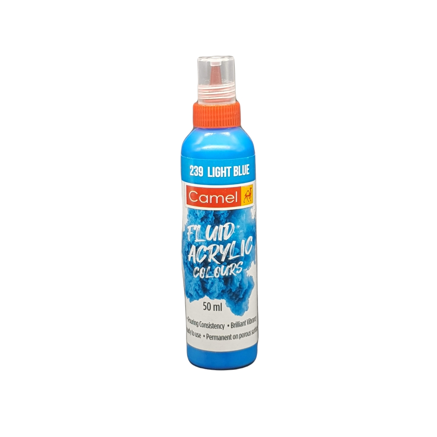 Camel Fluid Acrylic Colours 50ml - 239 Light Blue