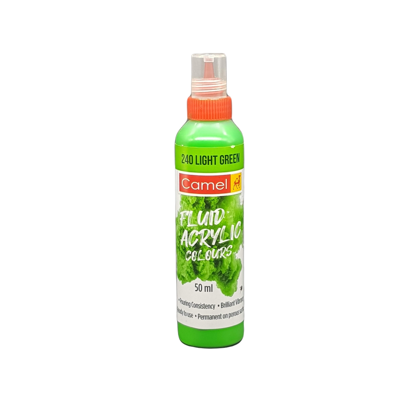 Camel Fluid Acrylic Colours 50ml - 240 Light Green