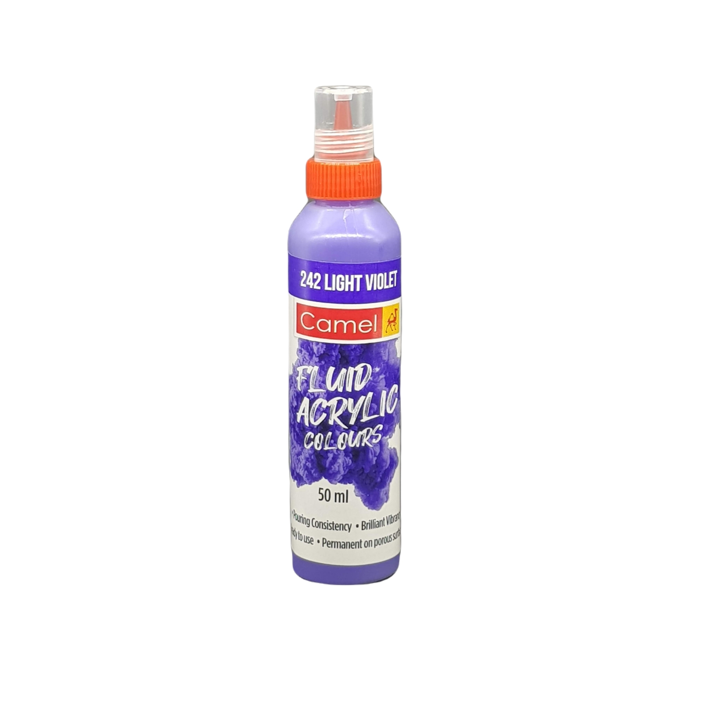 Camel Fluid Acrylic Colours 50ml - 242 Light Violet