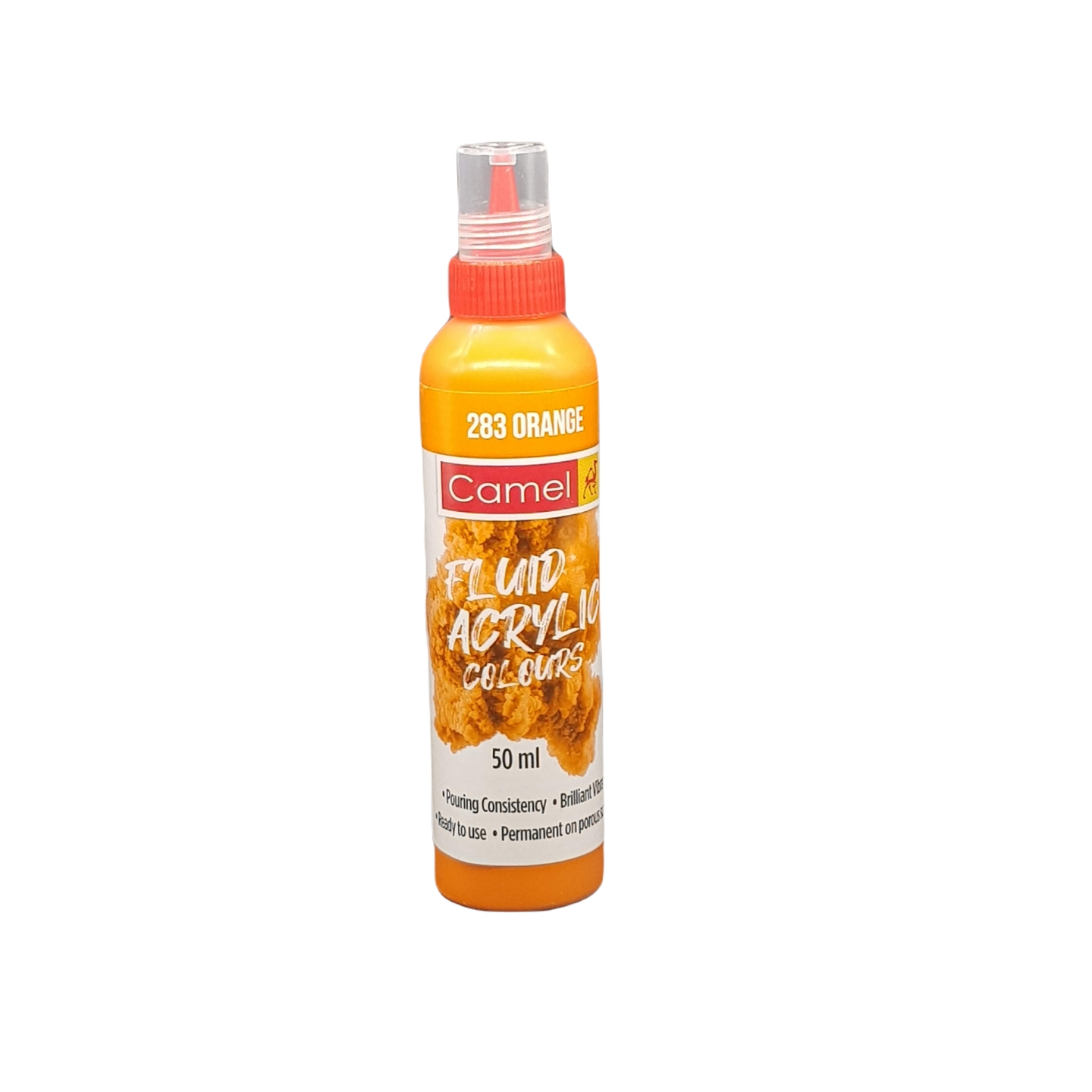 Camel Fluid Acrylic Colours 50ml - 283 Orange