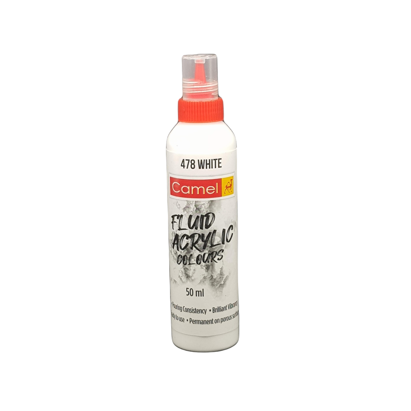 Camel Fluid Acrylic Colours 50ml - 478 White