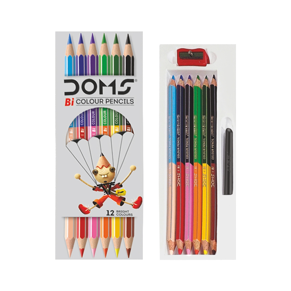 Doms Bi Colour Pencil 12 Shades