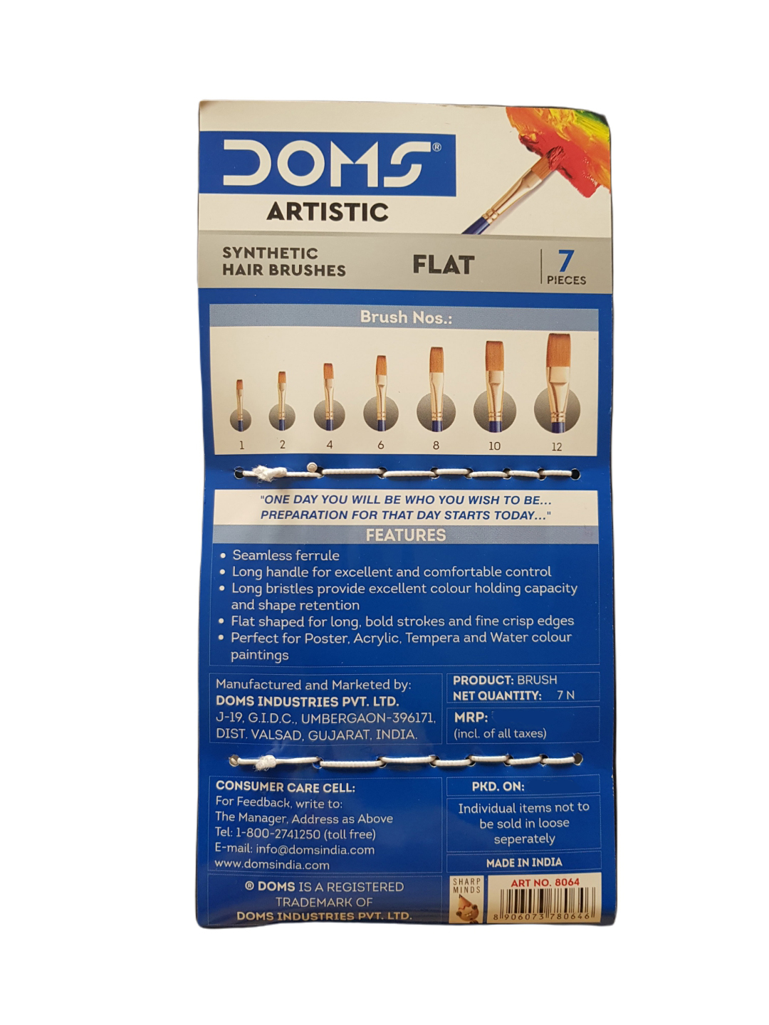 Doms Artistic Round Synthetic Brush Set of 7