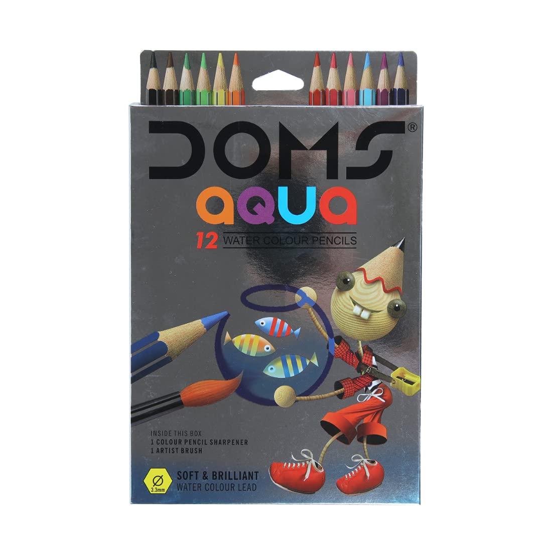 Doms Aqua Water Colour Pencils - 12 Shades