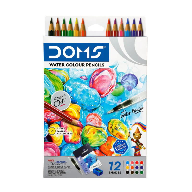 Doms Water Colour Pencils - 12 Shades