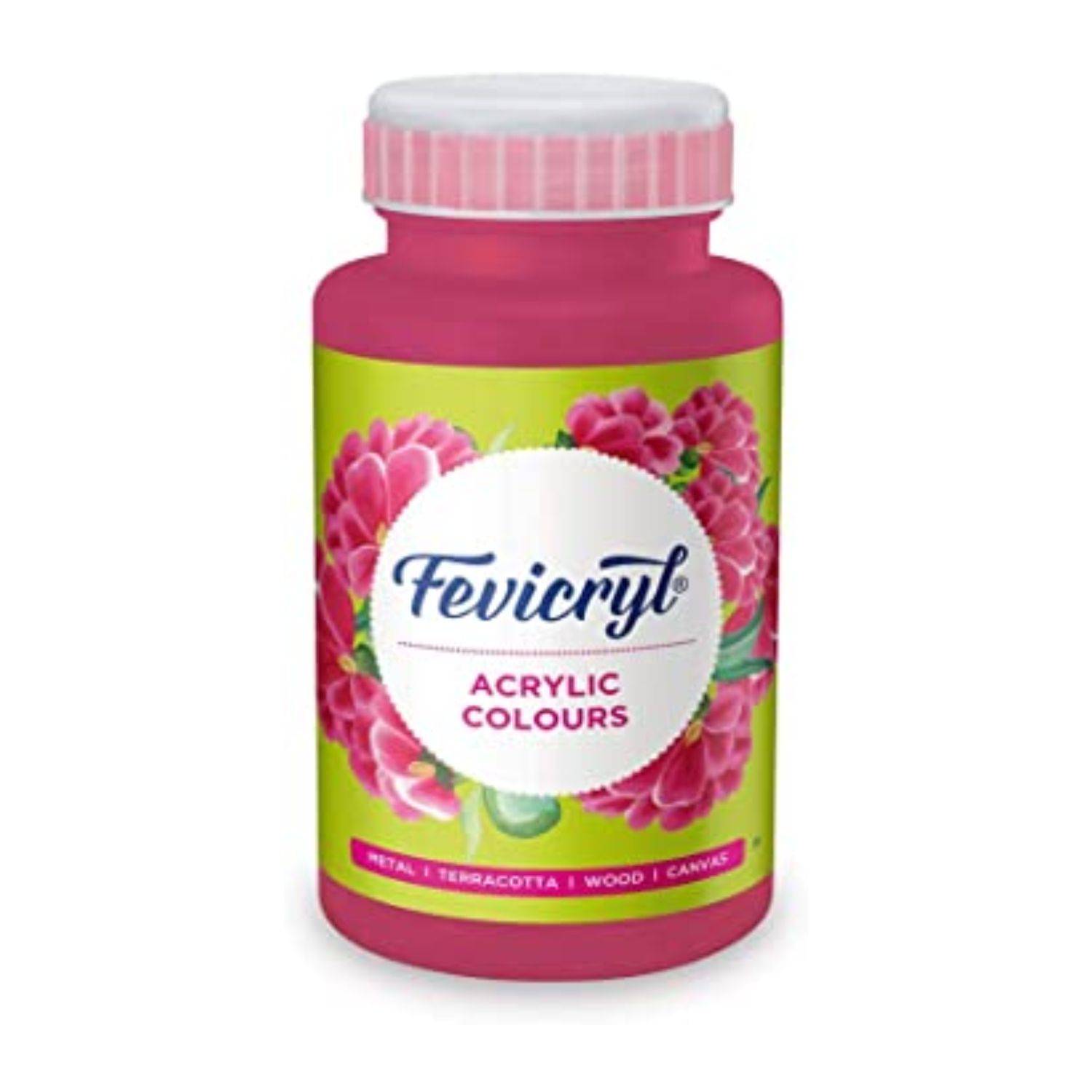 018 - Neon Pink Fevicryl Acrylic Colour Regular 500ml