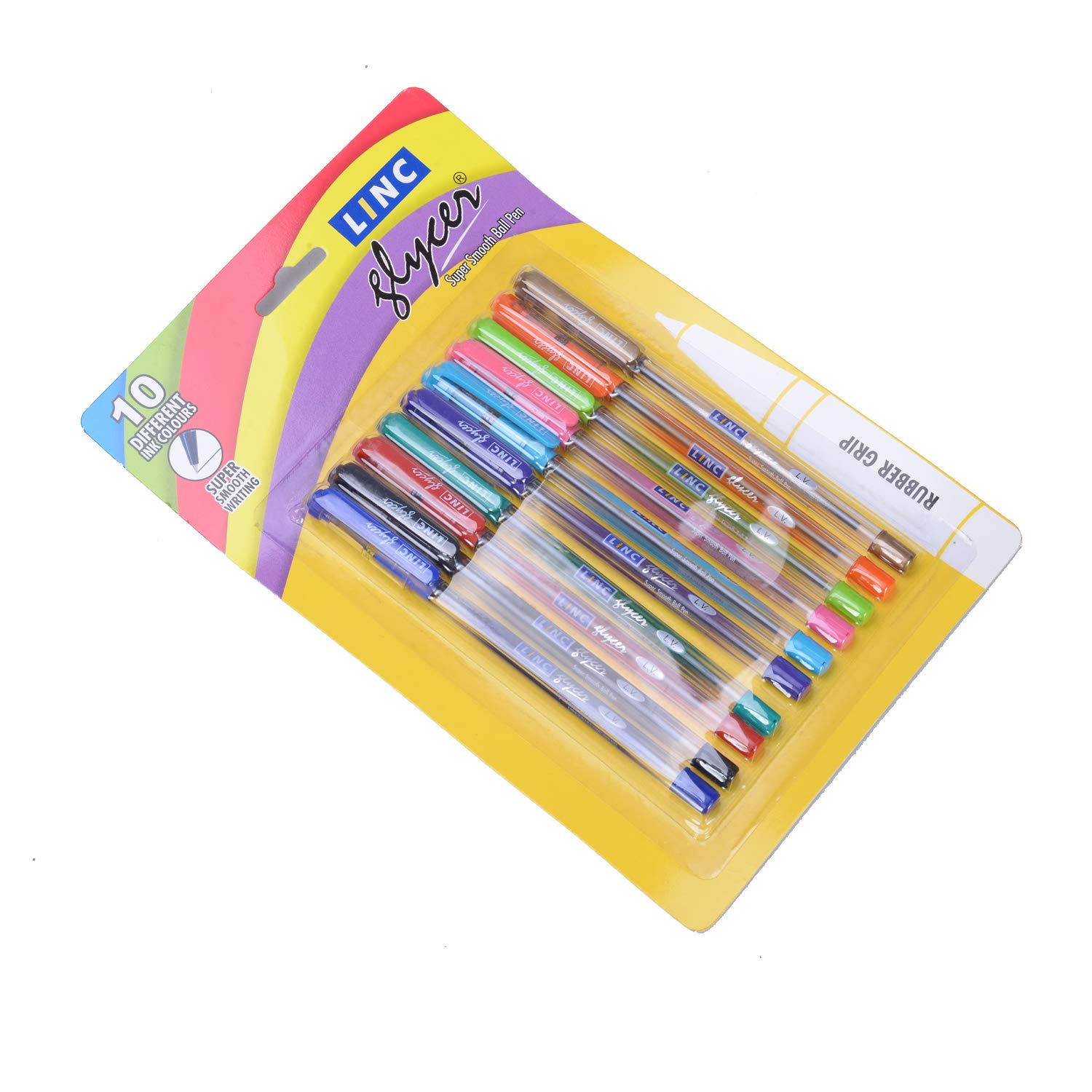 Linc Glycer Ball Pen - Assorted Pack of 10 Colours