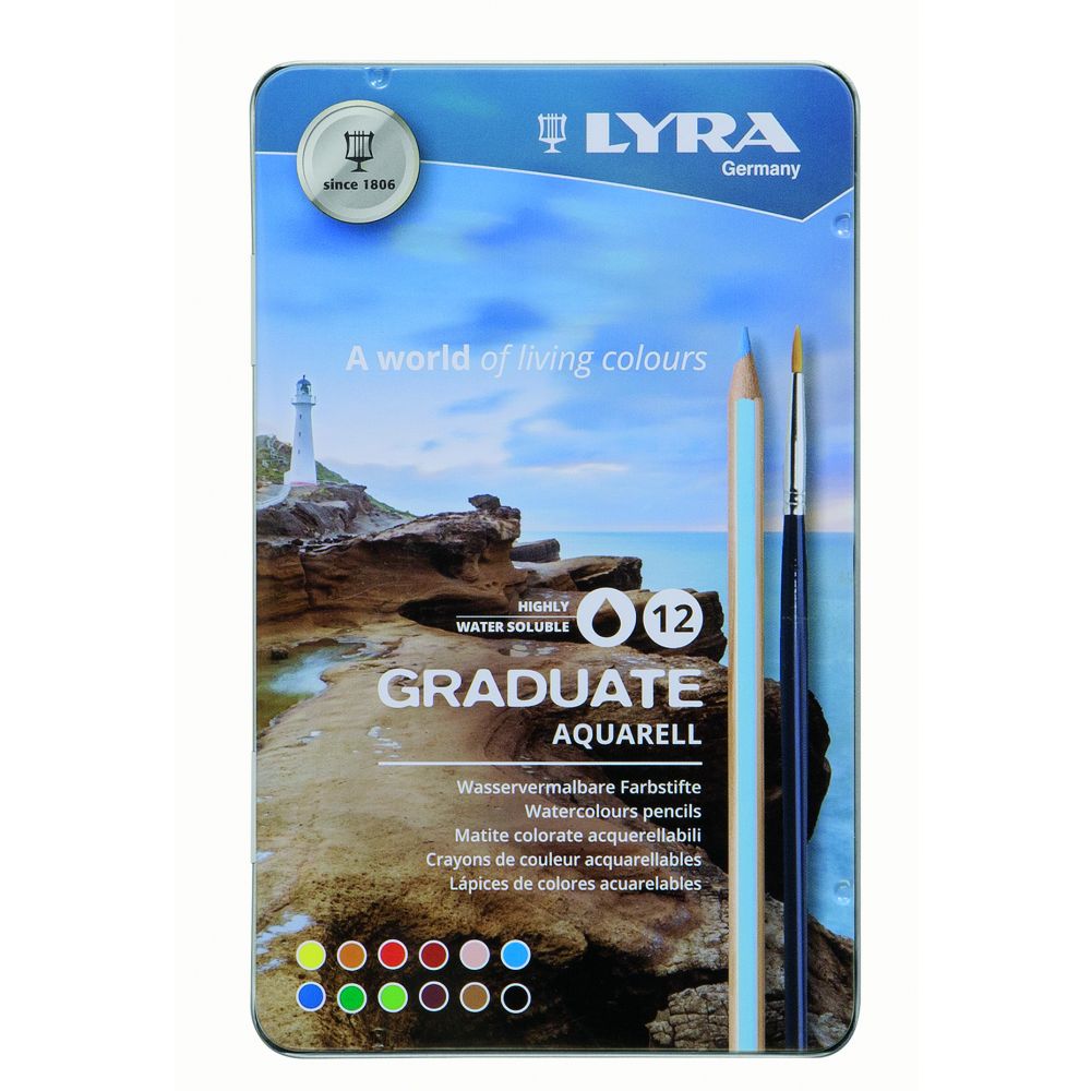 Lyra Graduate Aquarell Watecolour Pencils - 12 Shades