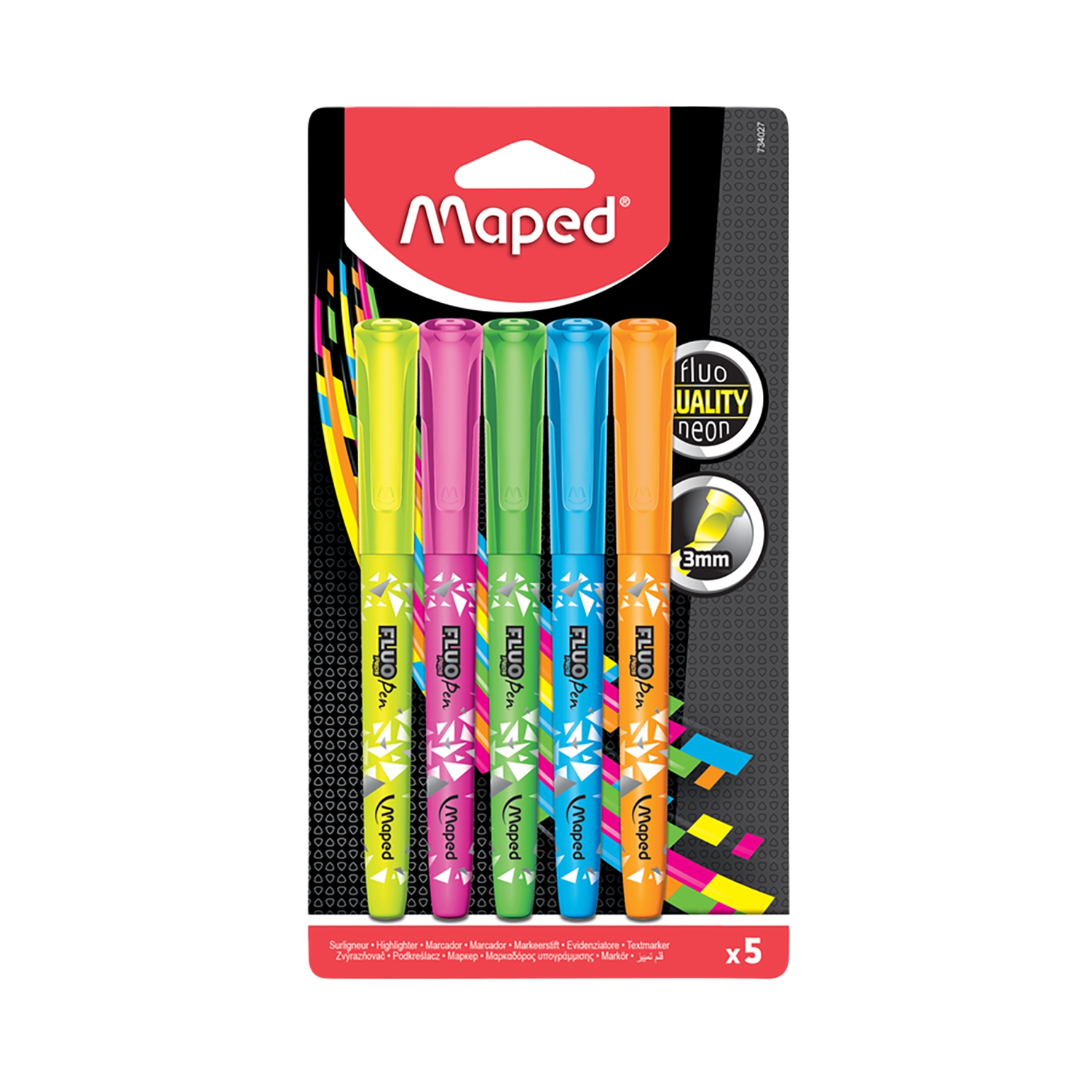 Maped Highlighter 5 Fluro Shades