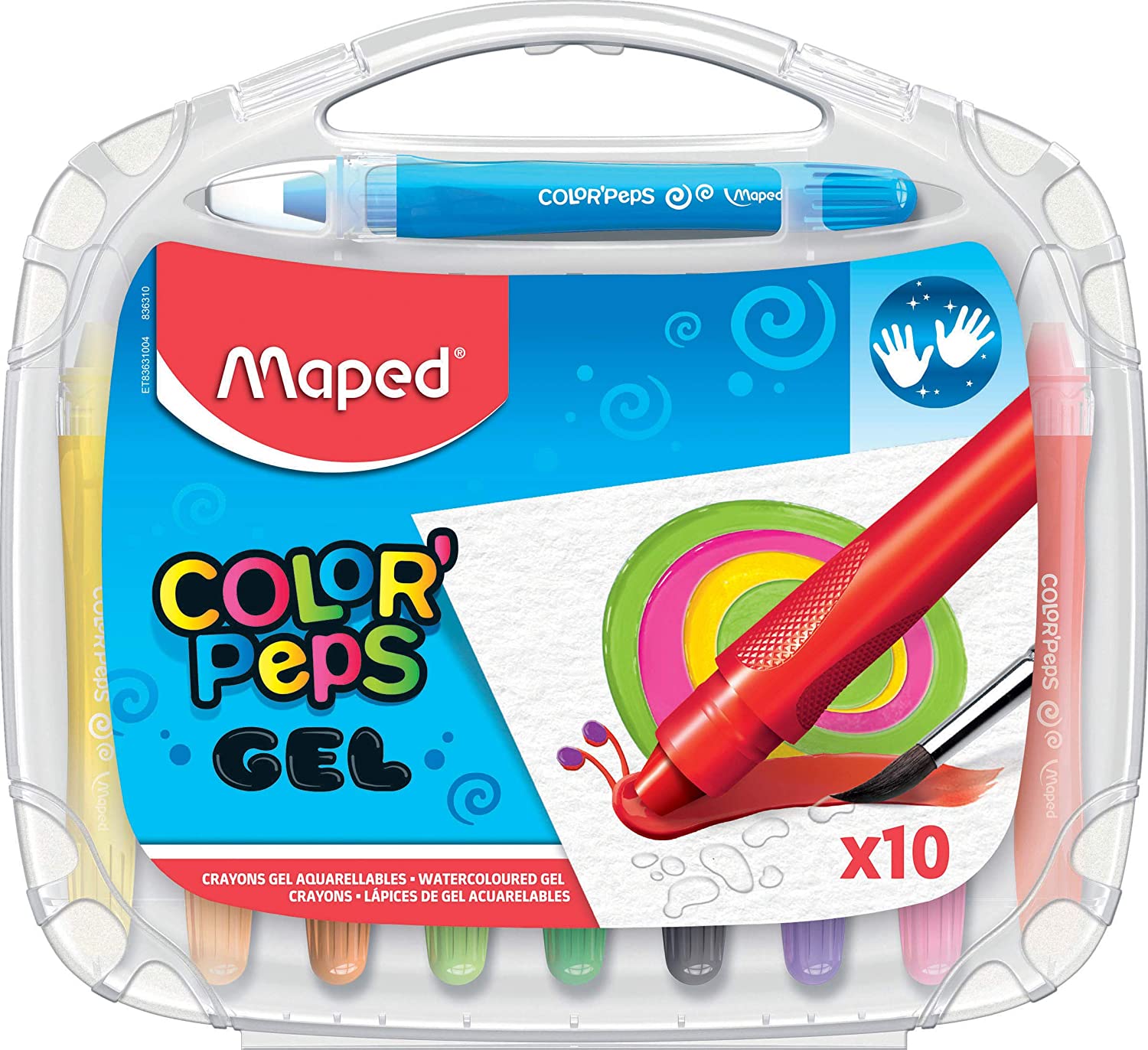 Maped ColorPeps Watercolour Gel Crayons - 10 Shades 836310