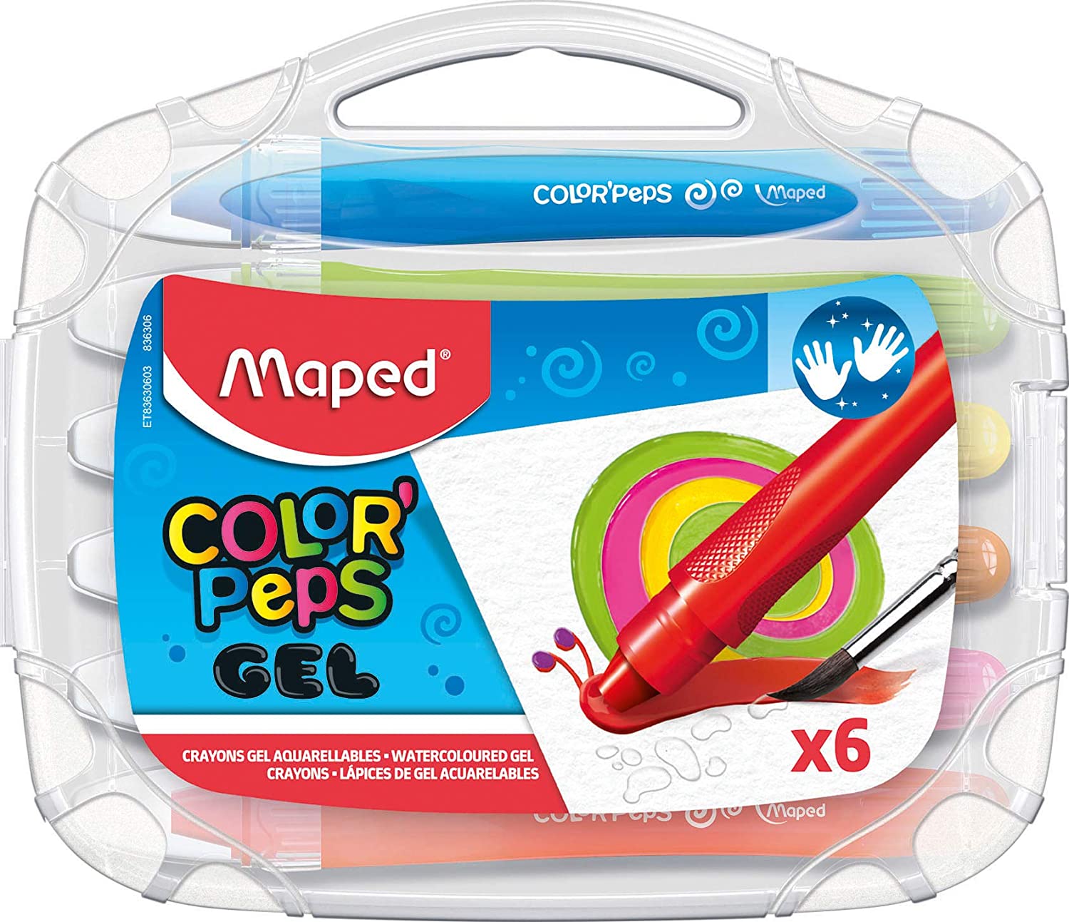 Maped ColorPeps Watercolour Gel Crayons - 6 Shades 836306