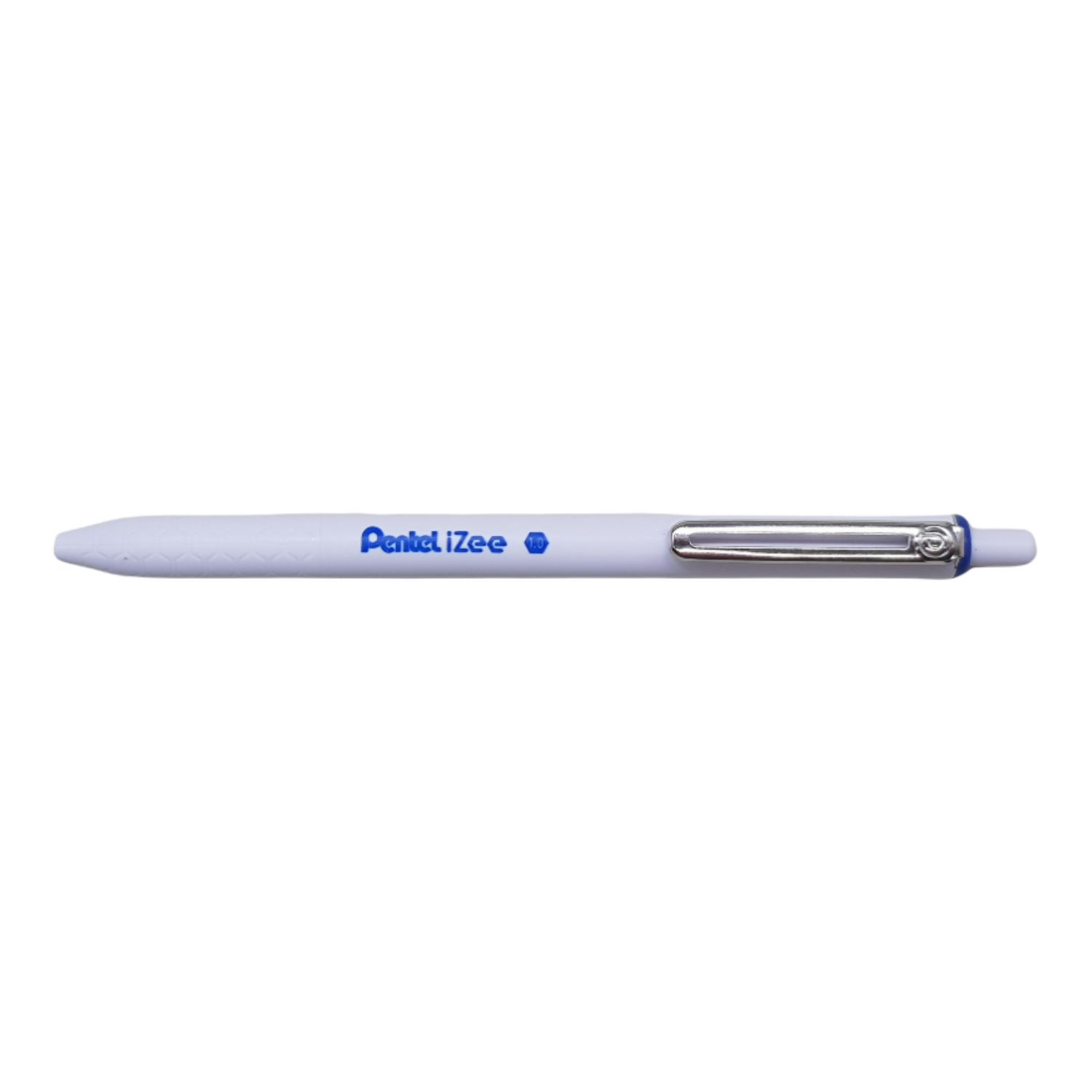 Pentel Izee Click Ballpoint Pen Blue Ink - White Body