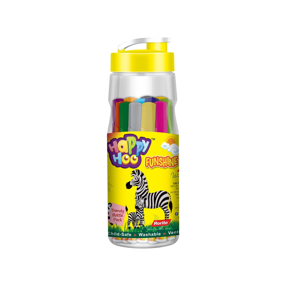 Rorito HappyHoo Funshine 14 Shades Sketch Pen/Colouring Marker in Bottle