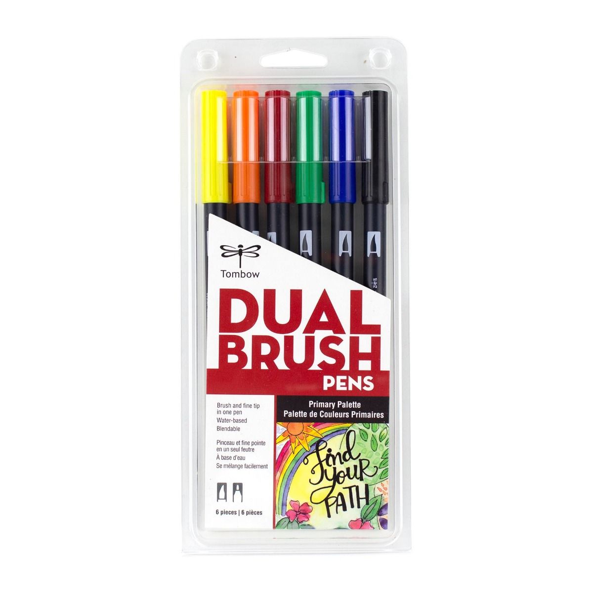 Tombow Dual Brush Pens Primary Palette 6 shades