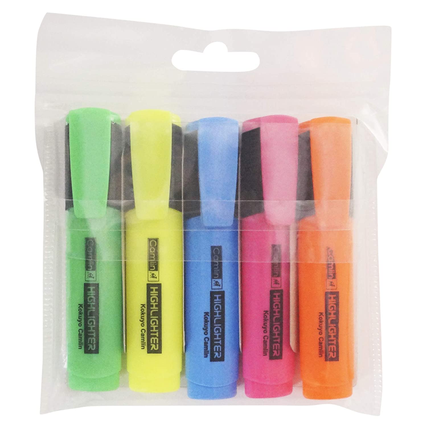 Camlin Highlighter - Pack of 5 Assorted Colors